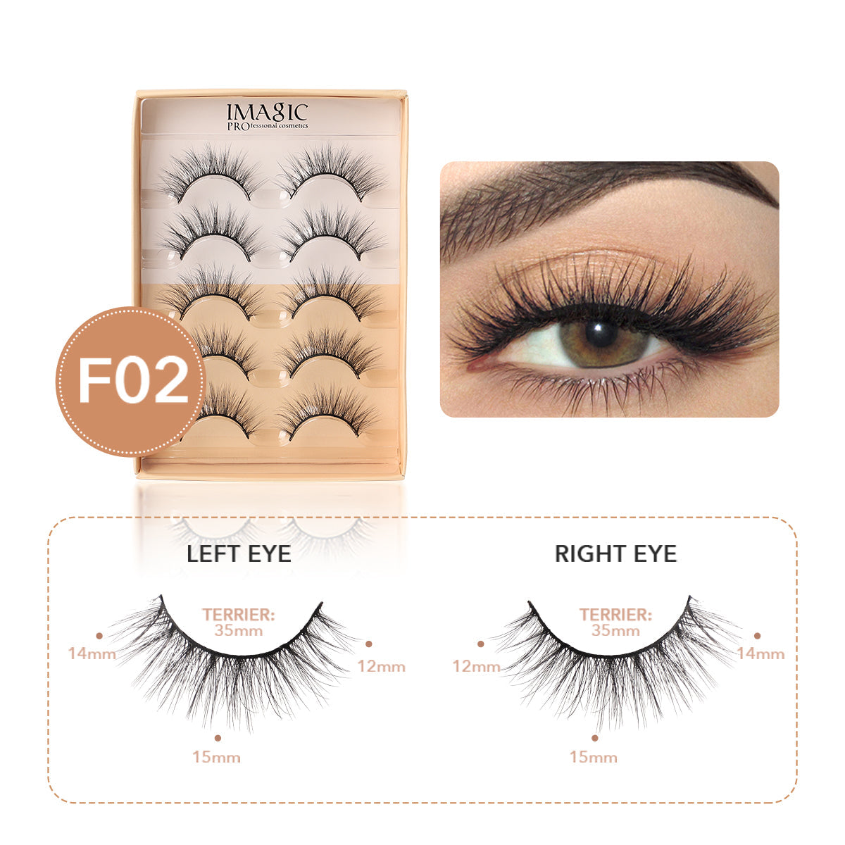 IMAGIC 5 PAIRS OF 3D FIBER EYELASHES