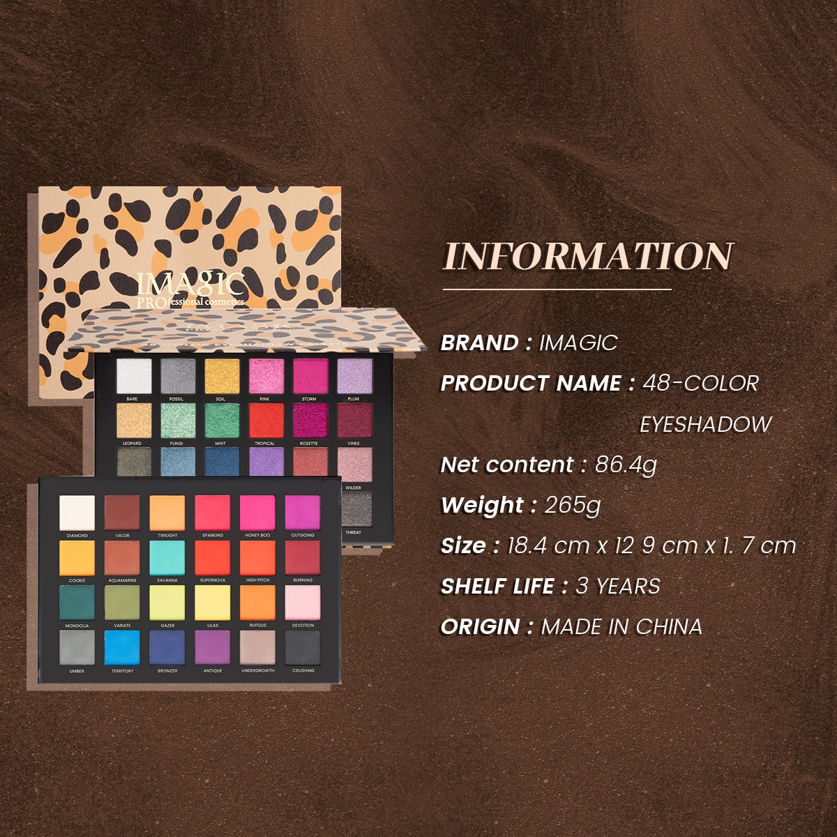IMAGIC 48 COLOR EYESHADOW PALETTE (EY-345)